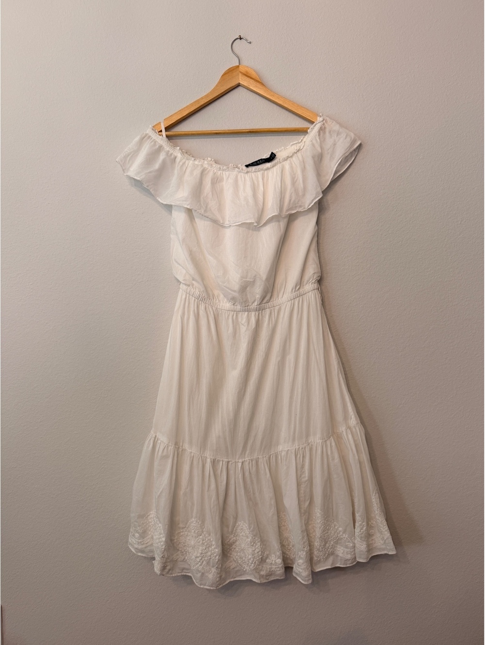 Lauren Ralph Lauren White Off Shoulder Dress Women's 6